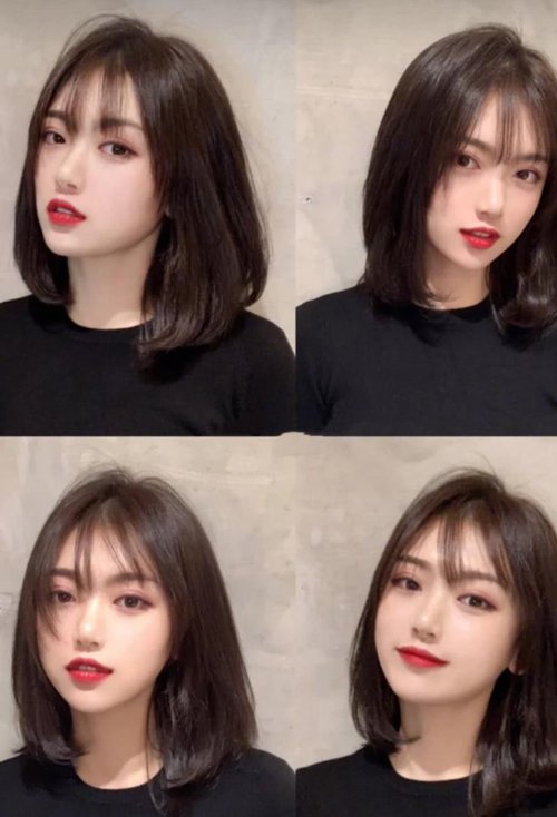 大长脸女生打理的锁骨头发 修颜完美的卷烫头发示范